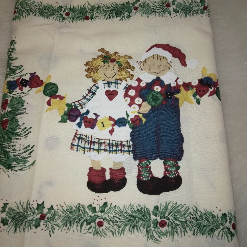 FABRIC Border Print Daisy Kingdom #26101 Raggedy Christmas Border, 1996